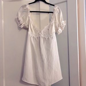 For love and lemons white babydoll dress